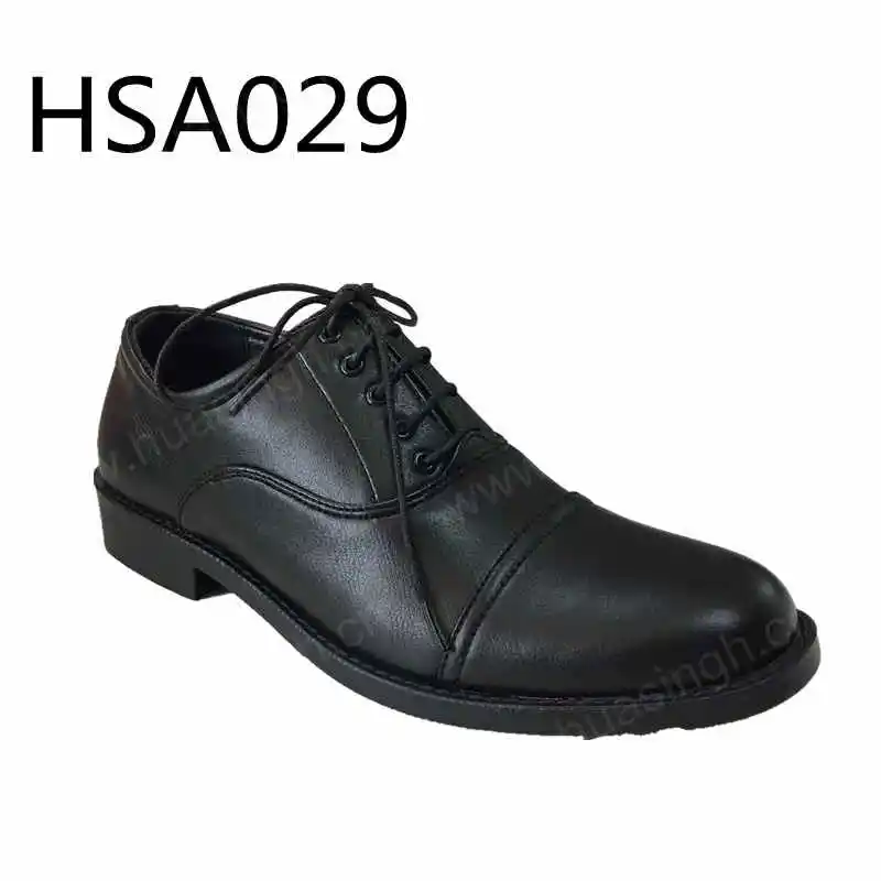 Yyn,High Gloss Leather Waterproof Double Joints Style Police Long Wearing Men Dress Shoes Non