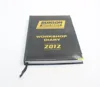 Custom 2017 Workshop Promotional Diary, Cheap A5 Pu Leather Notebook With Gold Printing