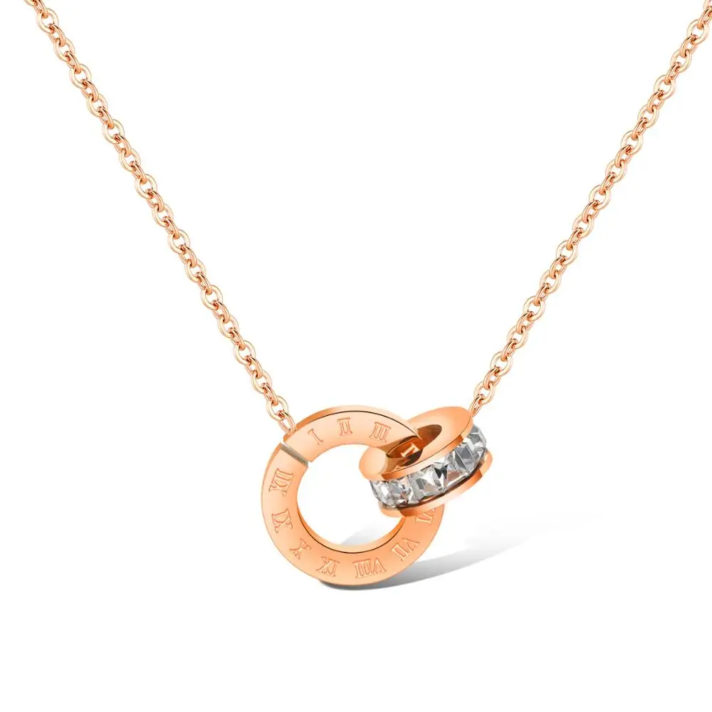 

Rose Gold Stainless Steel Letter Pendant Necklace