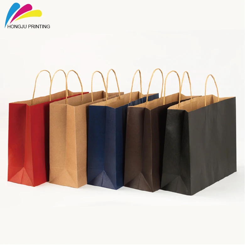 Custom Design Slogan Black Craft Paper Bag With Your Own Logo Printing ...