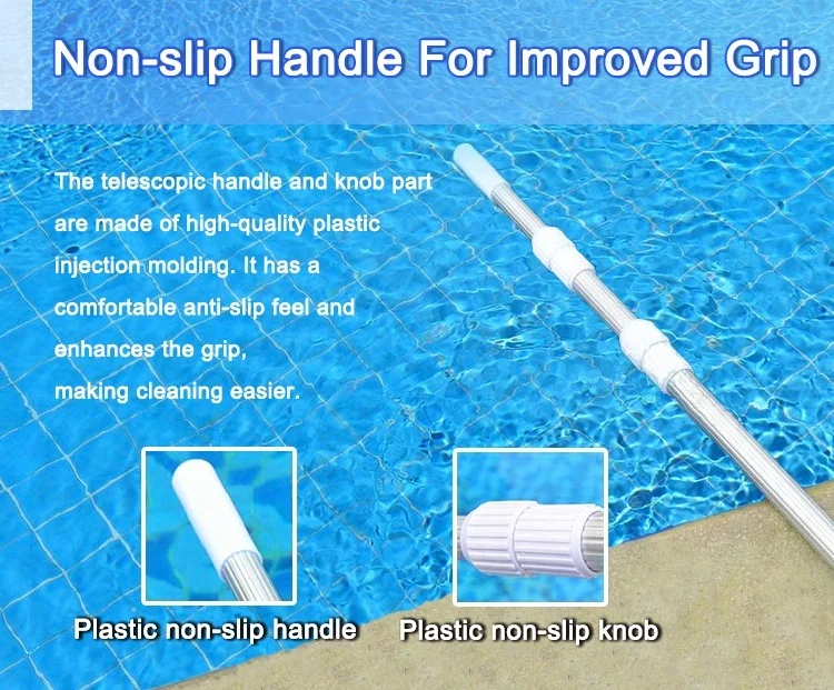 Swimming pool cleaning equipment with brush telescopic pole 12ft/24ft swimming pool brush swimming pool cleaner