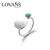Fashion Simple Sand Jewelry Turquoise Ring Sterling Silver Wholesale Jewellery