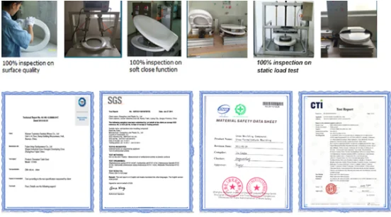 Univeral Europe one button and quick release Duroplast toilet seat