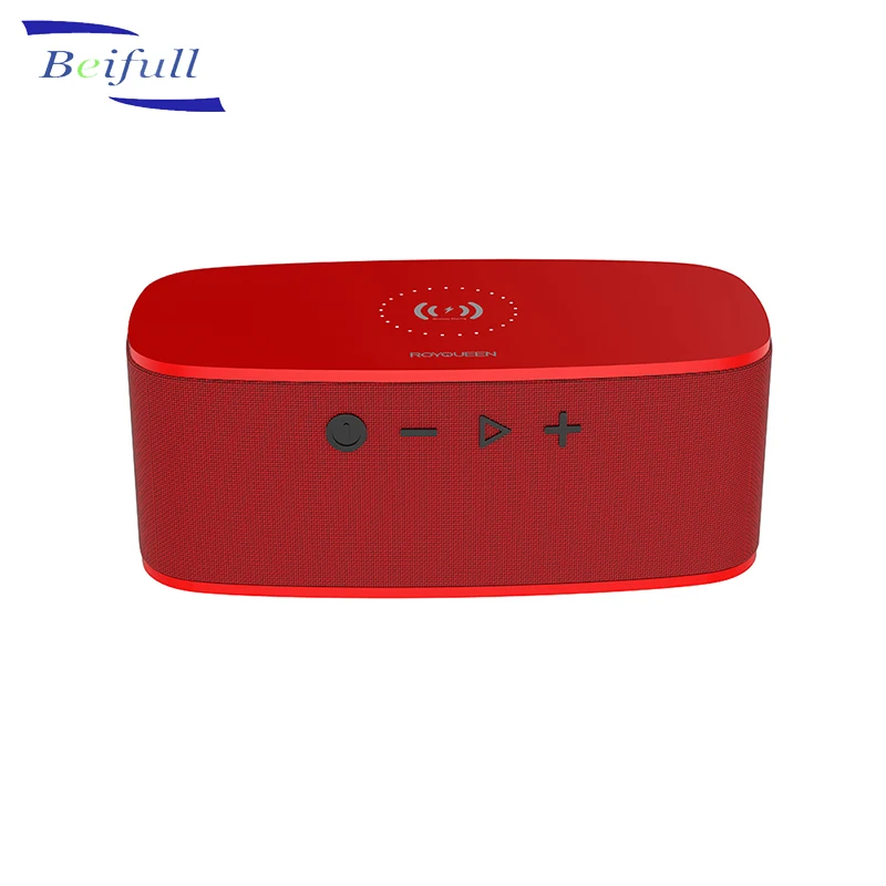 

2018 New model computer speaker with wireless charging support QI standard, Black;blue;red