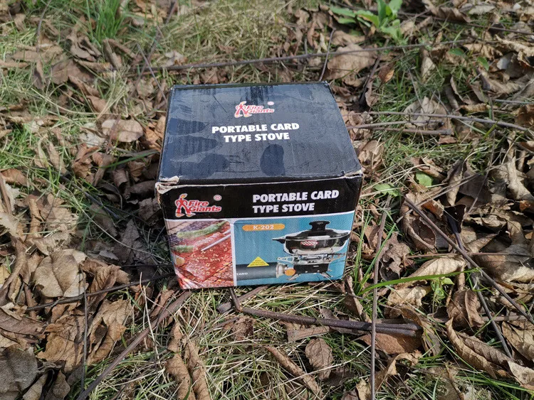 Small Cassette Furnace Portable Folding Quadrilateral Long Gas tank Camping Stove