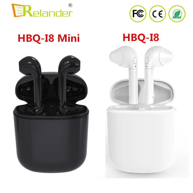 

Newest Super Mini HBQ I8 TWS Twins True Wireless Earbuds Bluetooth V4.1 + EDR In-ear Outdoor Sports Headphones For Iphone 8