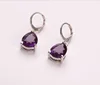 South Korea sales drop - shaped crystal ear buckle manufacturers direct foreign refined earrings