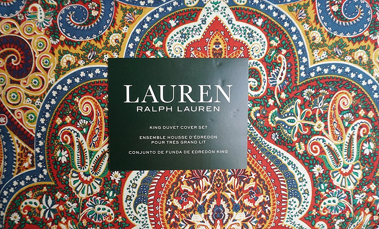 Buy Ralph Lauren Paisley Medallion Scrolls Reversible to Stripes Duvet ...