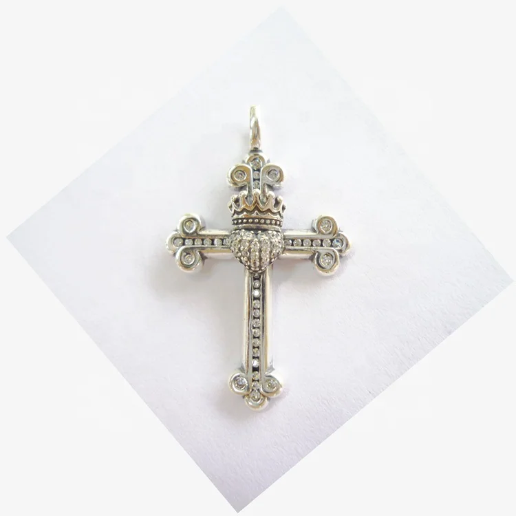 

925 sterling silver jerusalem cross crucifix necklace