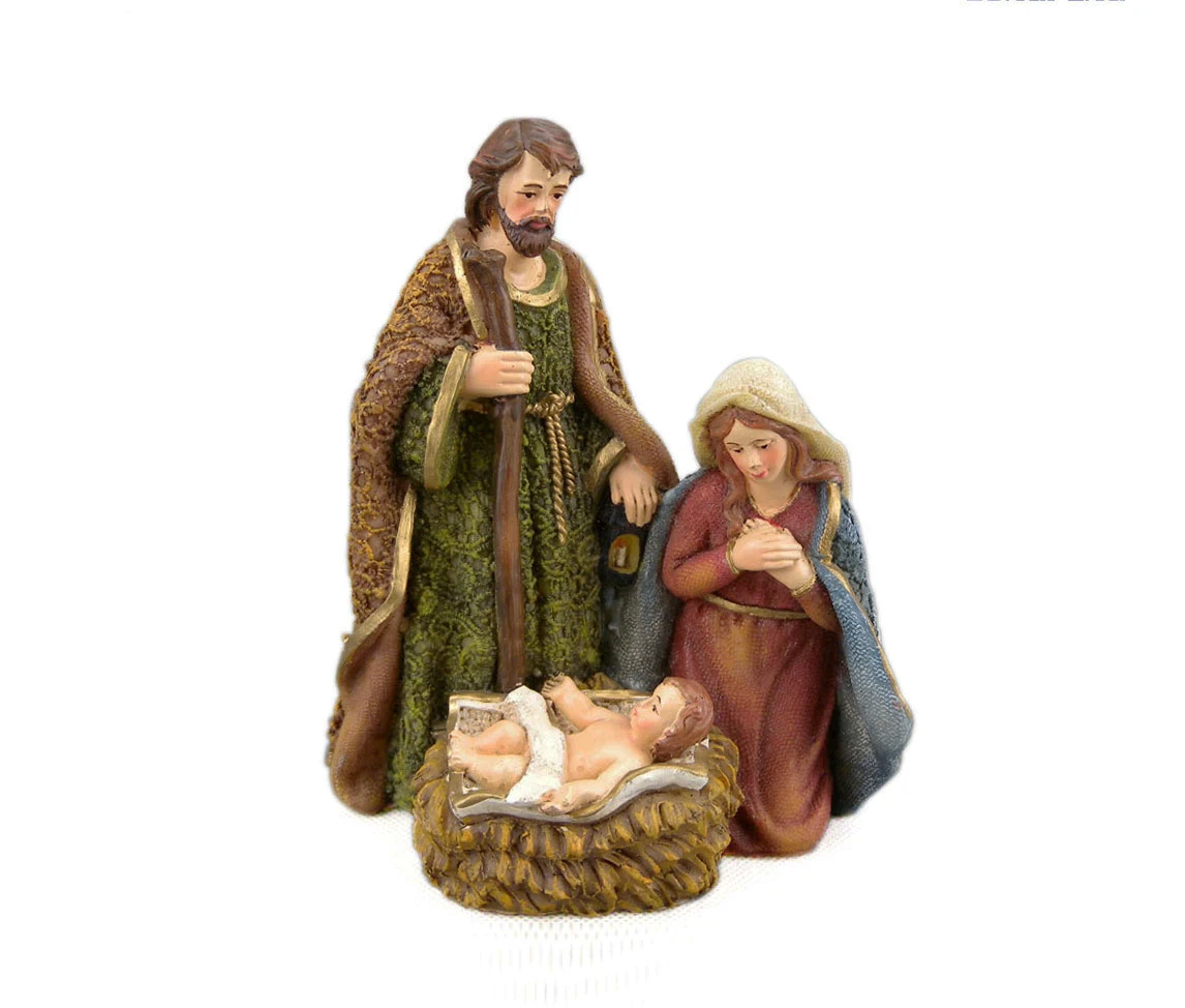 Vintage Style Religious Holy Family Baby Jesus Nativity Statue