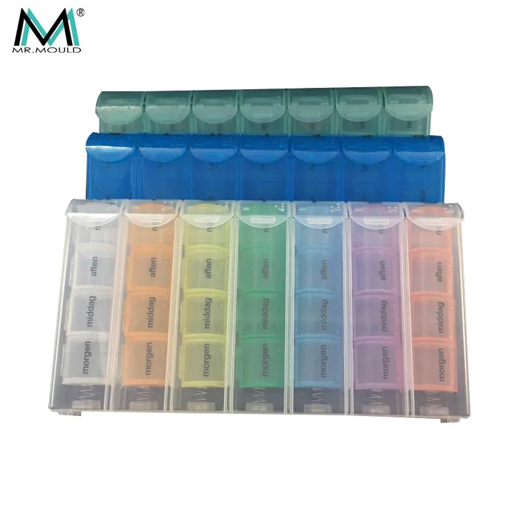 Eco Friendly Spring Weekly Pill Box 7day Medical Pill Box Case,Pill