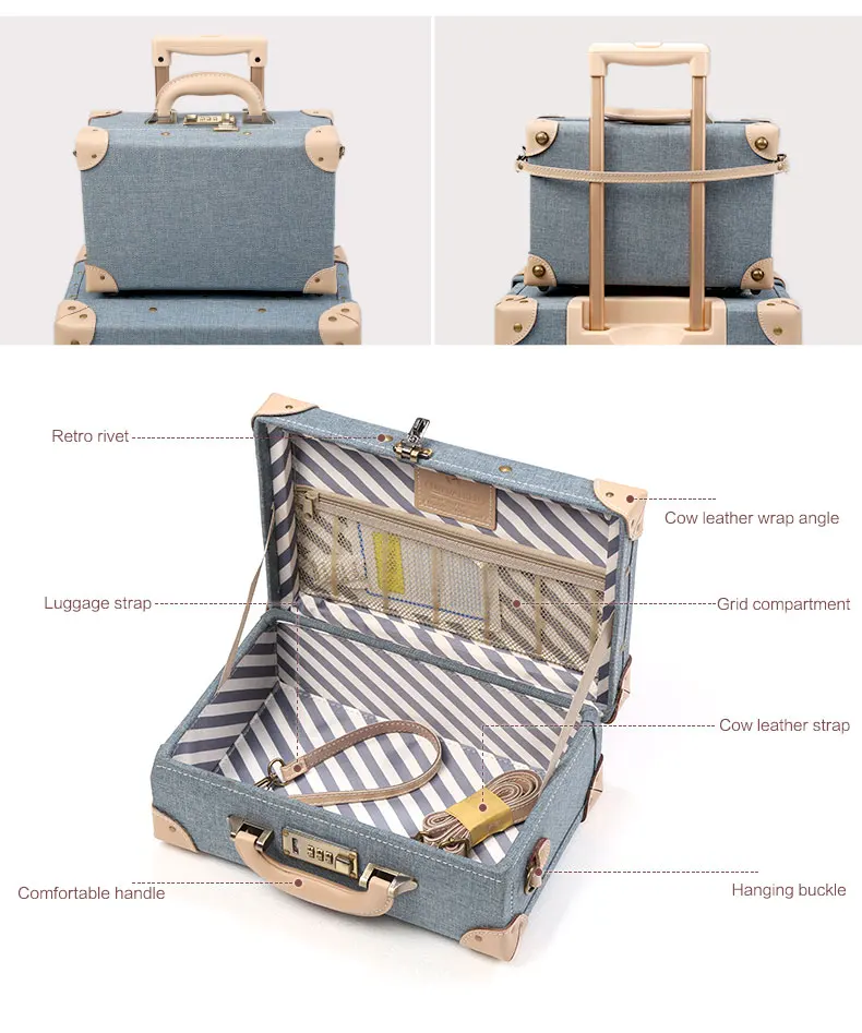 suitcase with straps