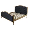 French Provincial Bedroom Room Solid Wood Frame Linen Buttoned Bed