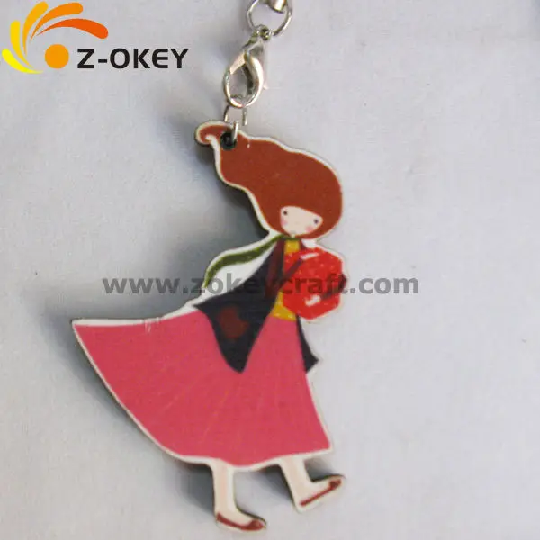 ZWP1254 Yiwu cute girl-shape wood fridge magnet