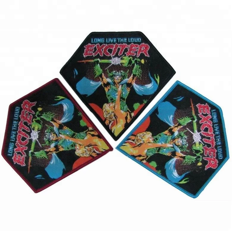 

High quality bulk cheap embroidered custom woven patch, 9 colors