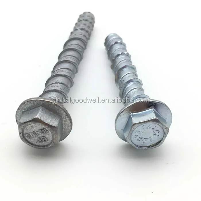 High Quality Hex Flange Head Zinc Galvanized Concrete Screw Bolt Buy