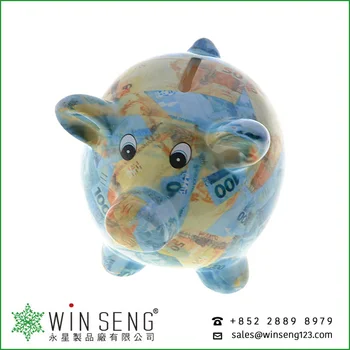 Murah Kotak Koin Uang Desain Indah Pola Babi Berbentuk Keramik