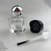 J163 hexagon shape 8ml customized empty nail polish glass bottle with brush and cap