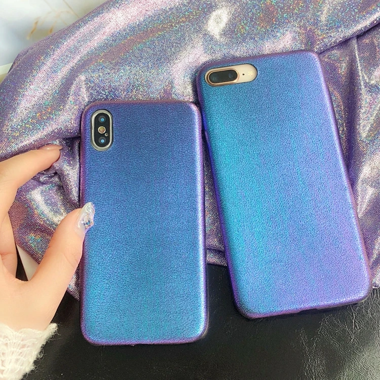 Luxury Gradient Colorful Purple Cell Phone Case for iPhone 6/7/8/X