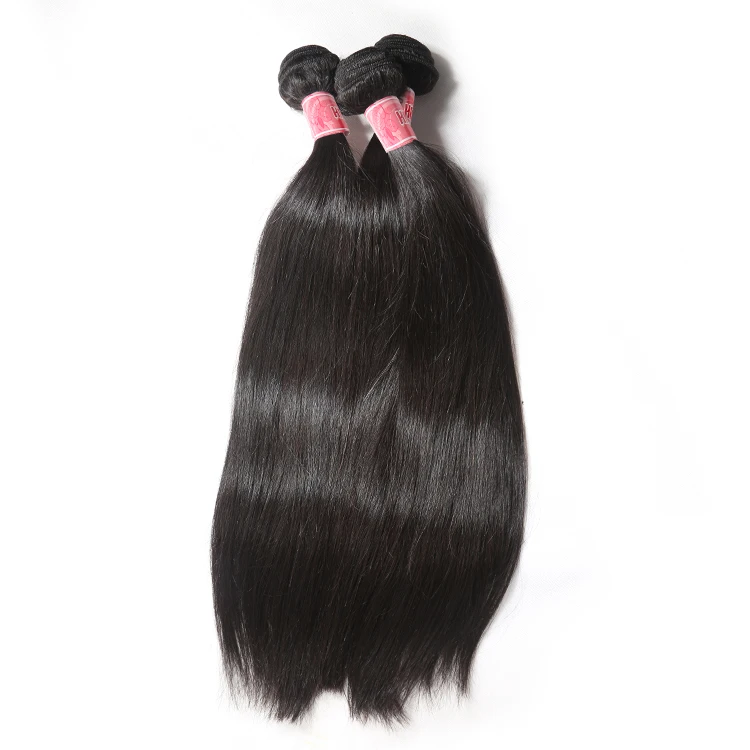 

Wholesale best sale natural black virgin human silky brazilian straight hair weft, Natural black/natural brown