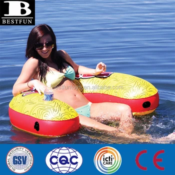 Heavy Gauge Pvc Inflatable 1 Person U Lounge Durable Vinyl Blow Up