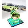Hot sale crystal apple blue crystal apple ornament for business gift for home decoration