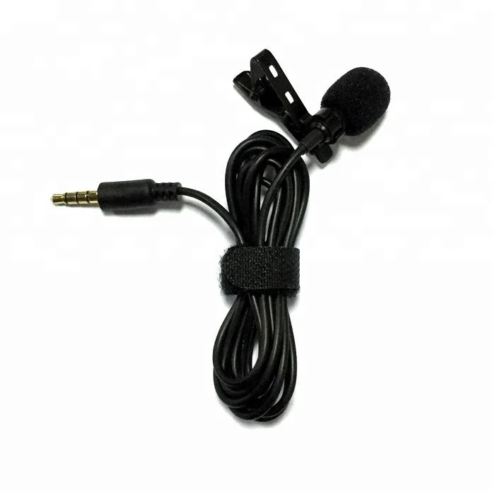 external 3.5mm clip on wired lavalier lapel microphone for smartphones/mobile/cell phone/conference