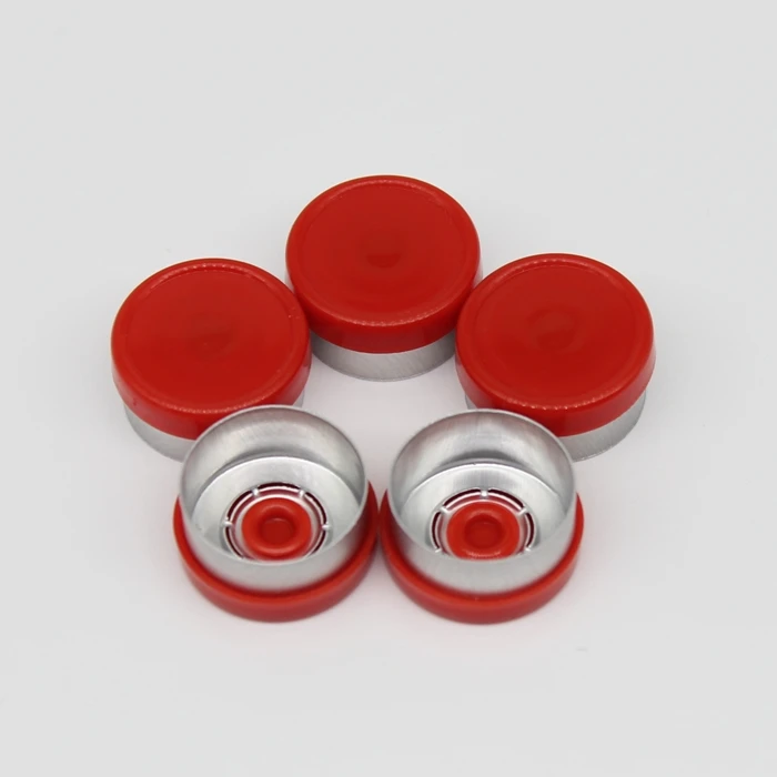 13毫米红色光滑药物小瓶盖翻转盖密封供应商