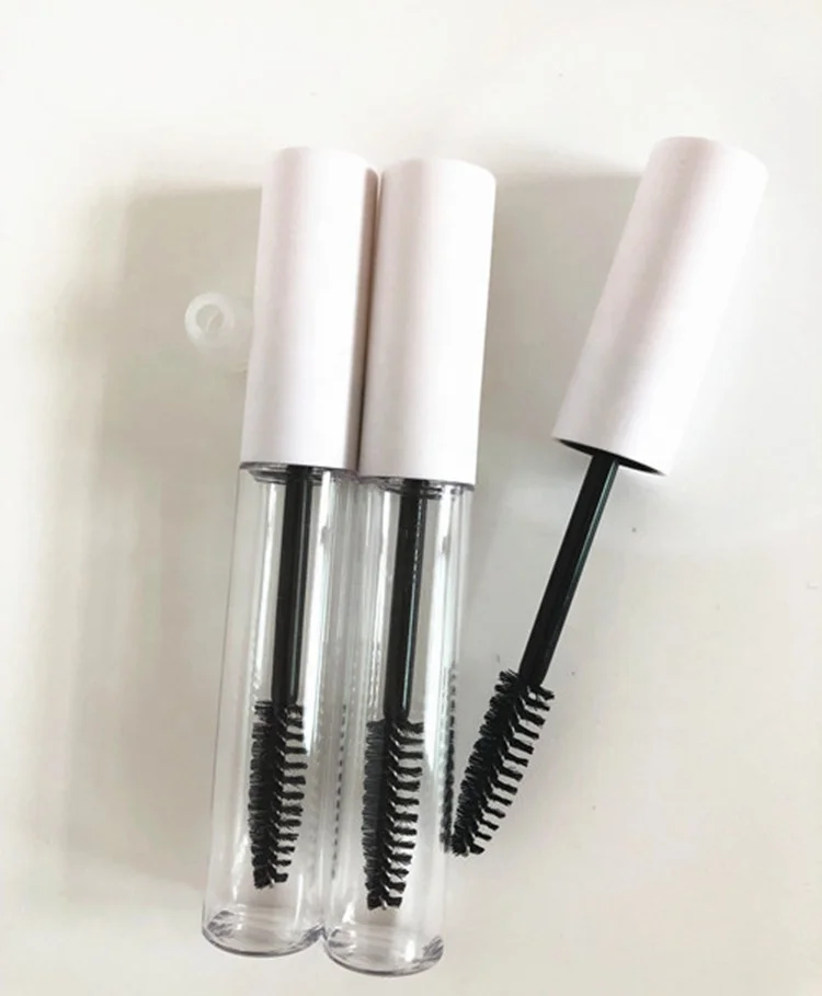 
10ml white empty clear mascara tube with brush , 10ml empty best transparent mascara tubes empty ,elegant empty tubular 