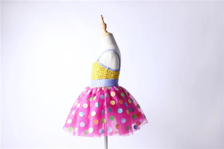 Oct2175 Cheap Princess Sequins Colourful Party Dresses For 6 Year Old