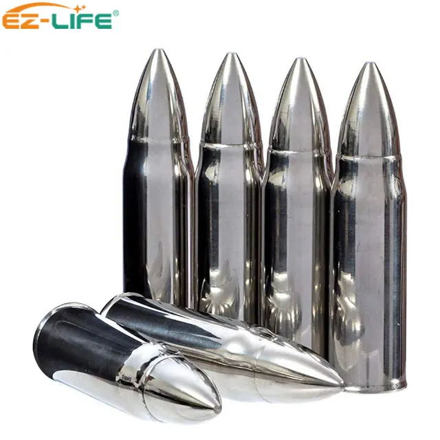 

New Gift Product Ideas 2019 Ice Cube Reusable Whiskey Stones Bullets For Wine Chiller, Silver