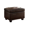 Ottoman Bench Cube Storage Leather Foot Stool With Storage