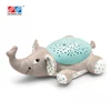 Wholesale battery operated baby sleep soothing projection soft baby elephant plush toy with light and music