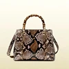 PVC snake skin leather for bag and shoes use