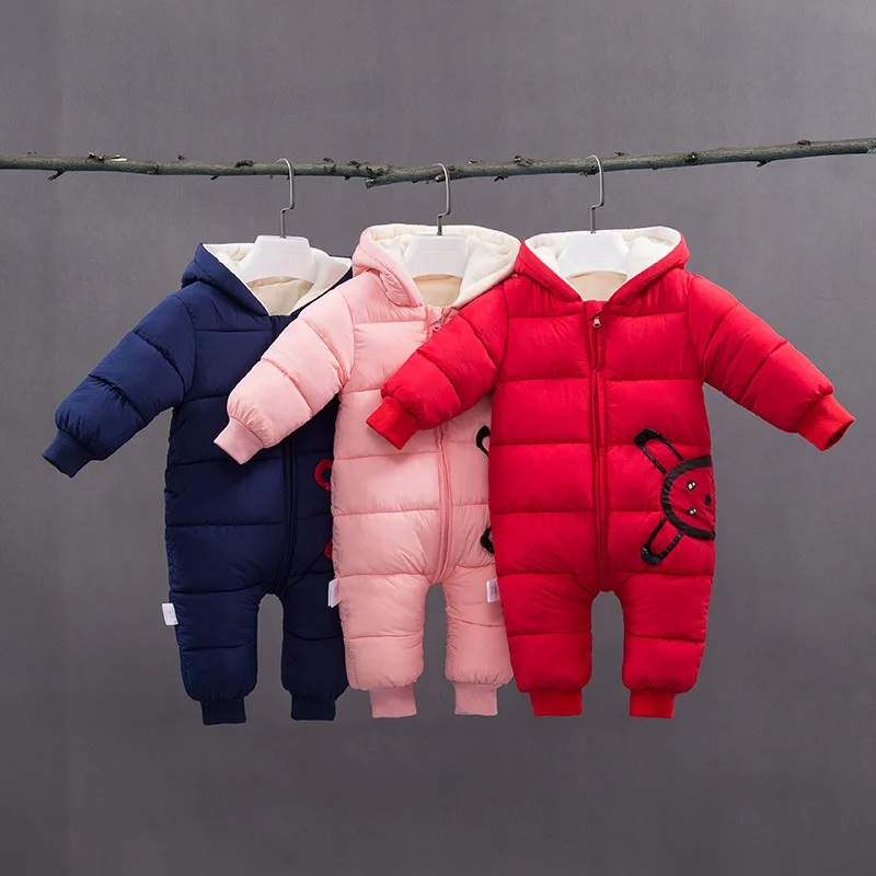 Thick Winter Coat Baby Wear Newborn Snowsuit Toddler Warm Romper Cotton