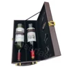 Highly Durable luxure wine box leather gift and faux leather wine box and leather wine bottle box double