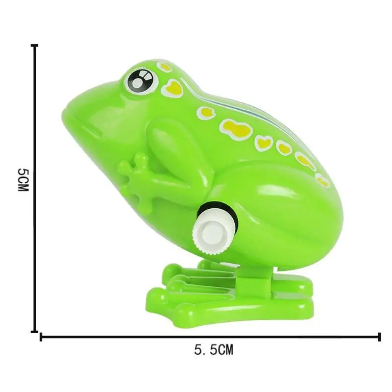 Kids Wind Up Clockwork Toy Cartoon Mini Cute Jumping Frog Pull Back ...