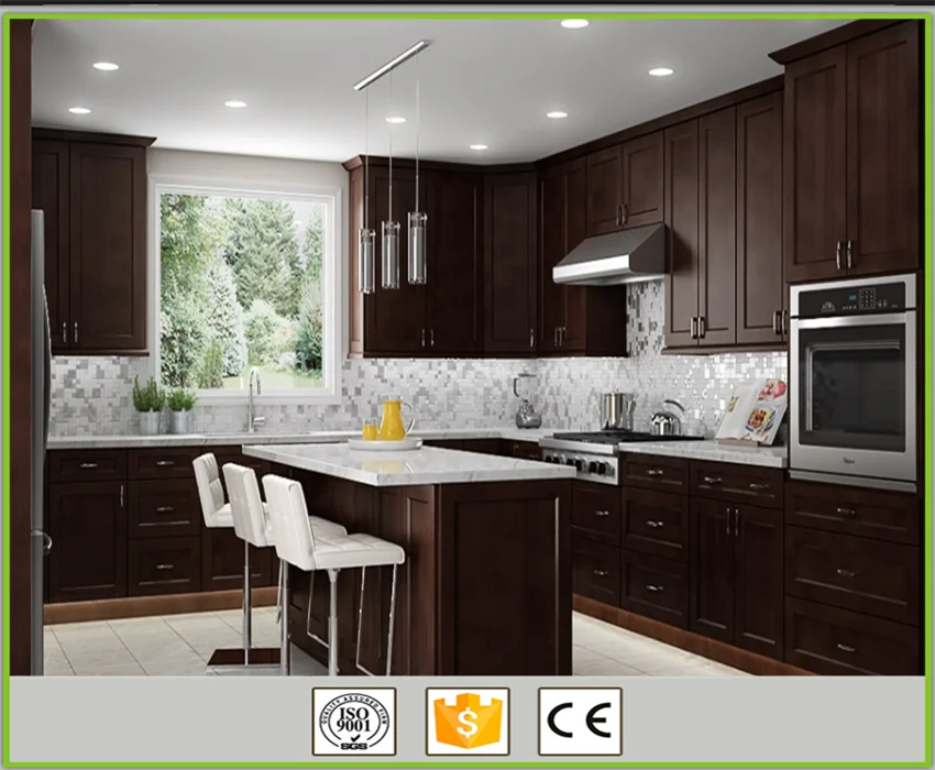 Latest black traditional kitchen cabinets factory-2