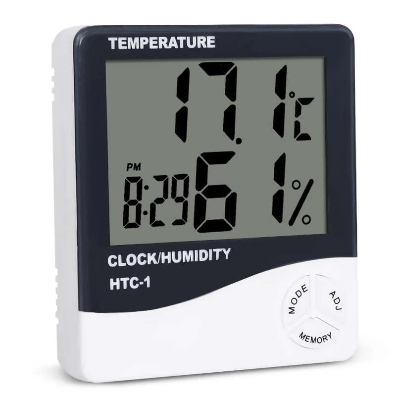 Tenglang Thermomètre Hygromètre Moniteur de température et dhumidité numérique intérieur Compteur dhumidité de la pièce Domestique Thermomètre Jauge dhygromètre Affichage LCD Automati 