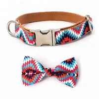 

Geometric Pattern Dog Collar Pet Premium Accessory Custom Buckle Luxury Dog Collar