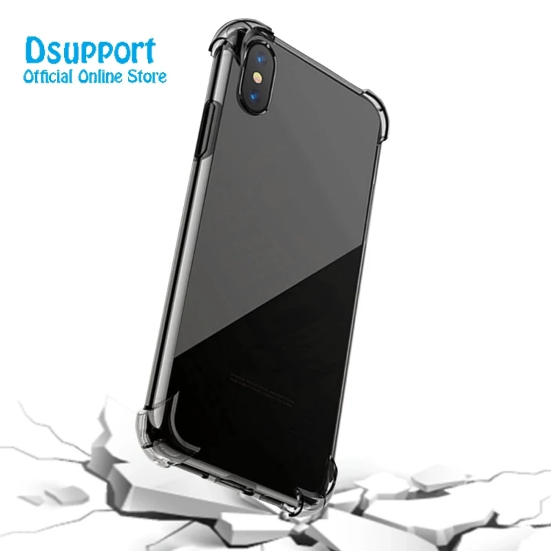 For iphone 9 plus/X/7/8 Clear TPU Case High Quality Crystal Transparent Phone Case Back Cover