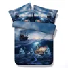 Pirate Ship, Skull and Sunken treasure 3d Bedding Set