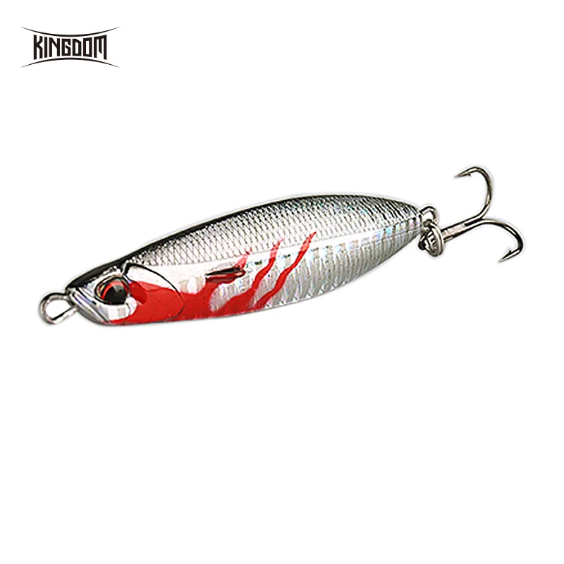 

KINGDOM Model 5379 Fishing Tackle With Strong Quality Fishing Hooks Fishing Double Action Jigging Spoon Bait Hard Lure, 5 colors available
