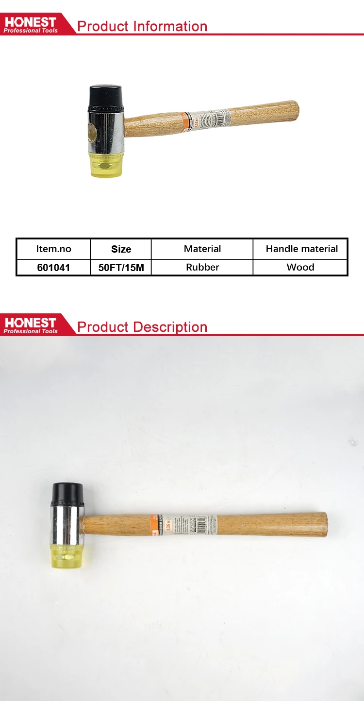 Mallet Hammer Free Sample Wood Handle Two Way Rubber Machinist Hammer