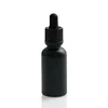 1 oz cosmetic bottle glass 30 ml black matt dropper bottle