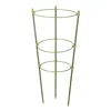 Green plastic tomato ring cages