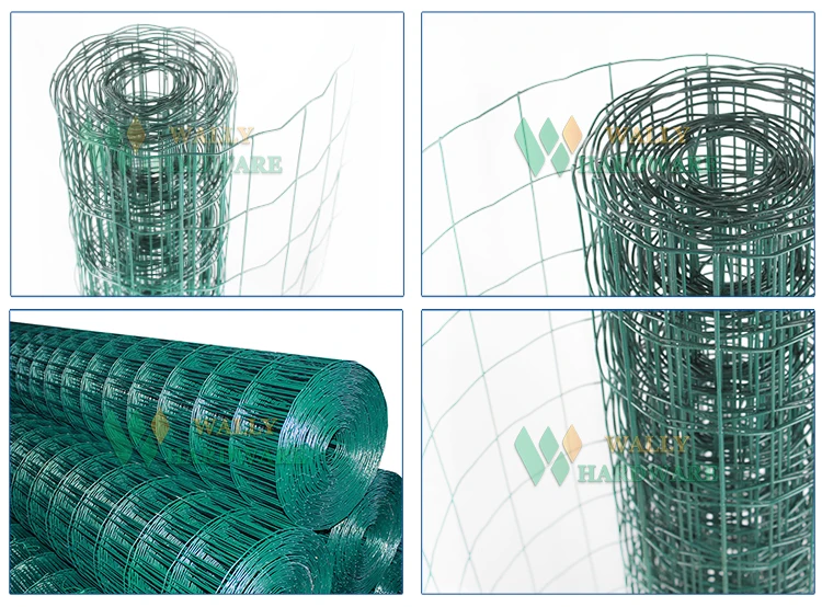 SRL6005 Green Scroll Top Pvc Plastic Coated Galvanized Twisted Double Loop Woven Garden Wire Fence Fencing