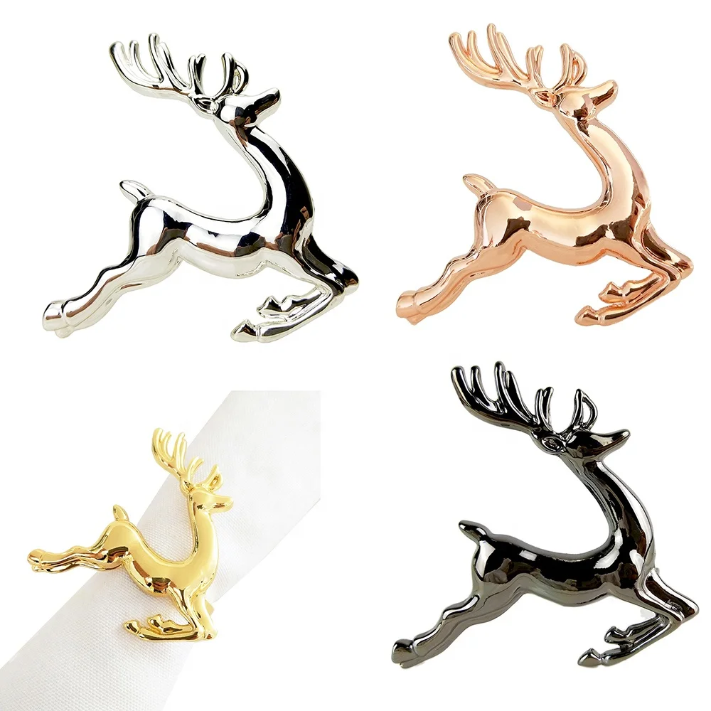 

free shipping wholesale on Amazon stocked christmas deer napkin ring