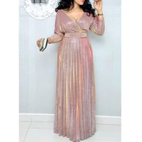 

Fancy Three Quarter Sleeve Length Straight With Sashes Sequined Evening Dresses Women