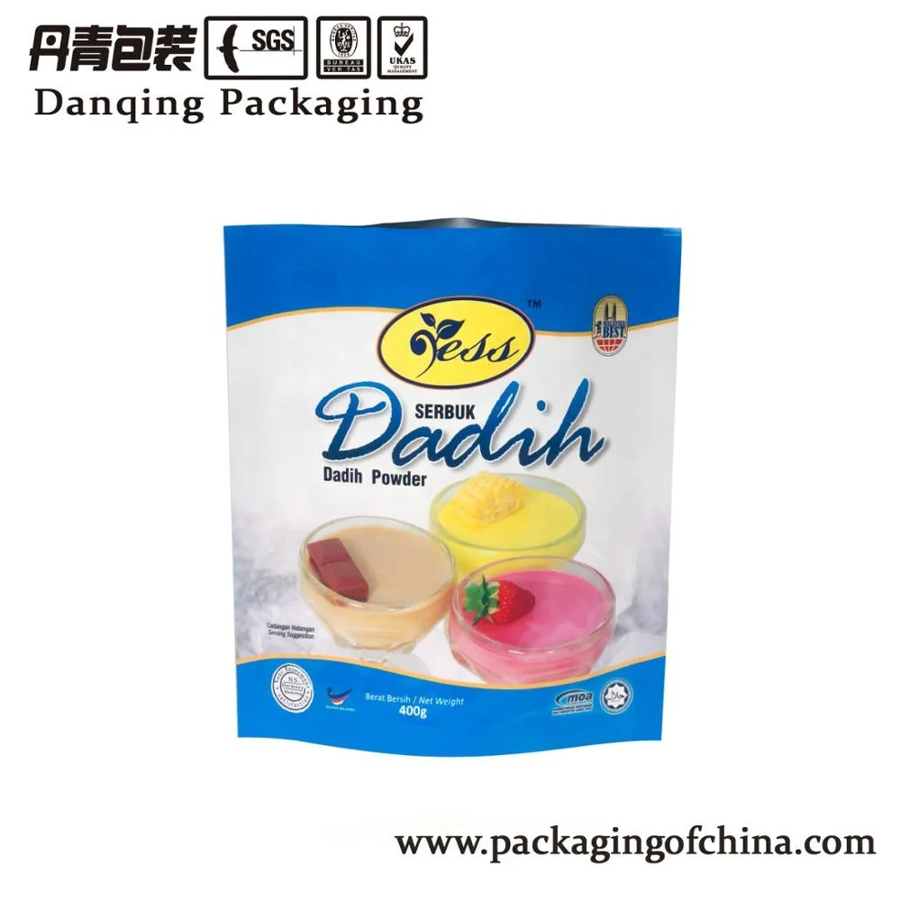 400g Dadih powder plastic packaging bag doypack pouch with customized printing